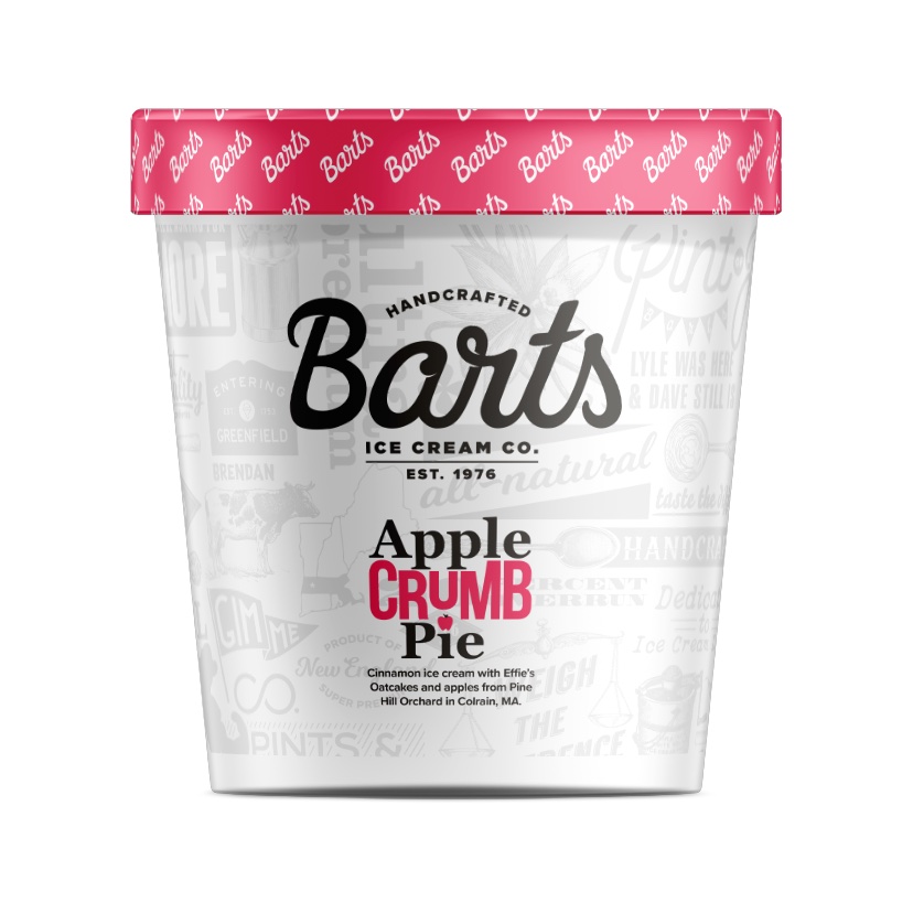Apple Crumb Pie handcrafted by Bart's Ice Cream in Massachusetts