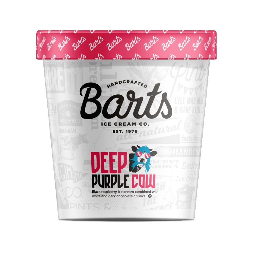 Deep Purple Cow handcrafted by Bart's Ice Cream in Massachusetts