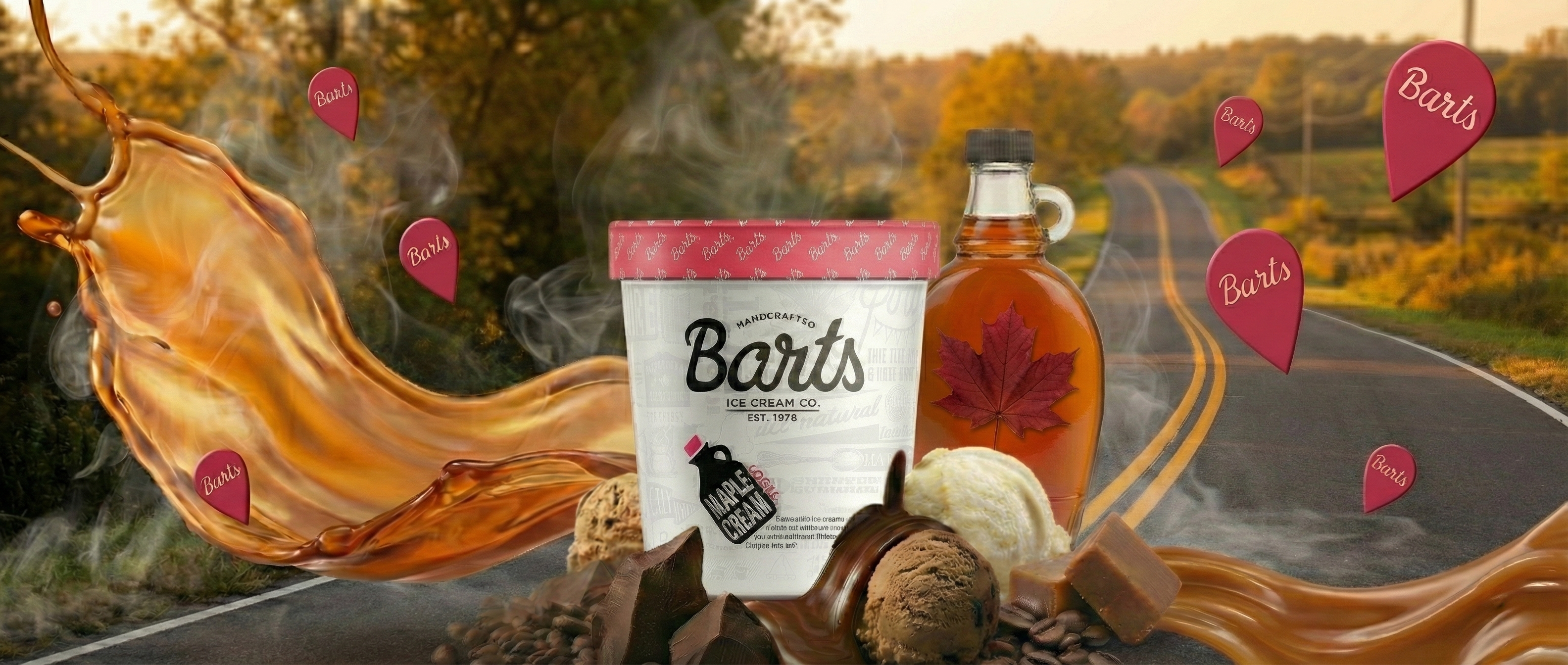 Bart's scoop shop counter and customers